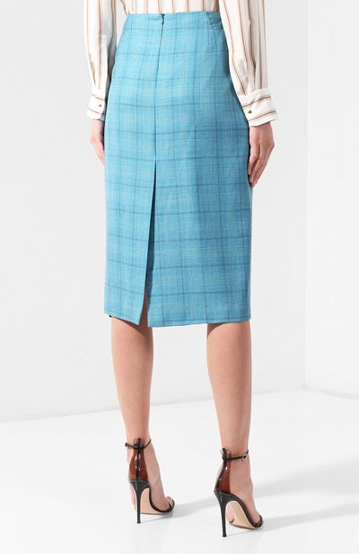 Юбка из смеси кашемира и шелка KITON, арт. D19209K06R08, фото 4