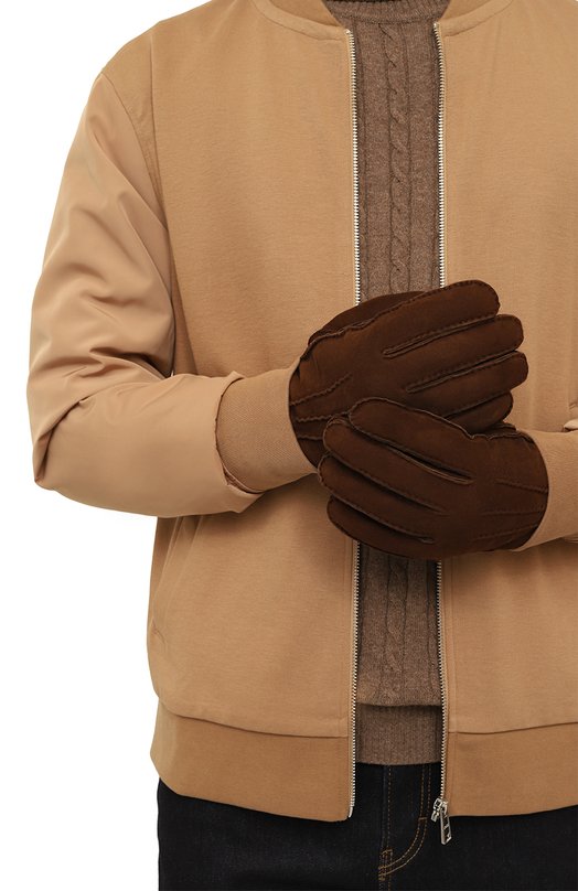 Перчатки из овчины Corneliani 94Q317-9420579 Коричневый  94Q317-9420579 Фото 2