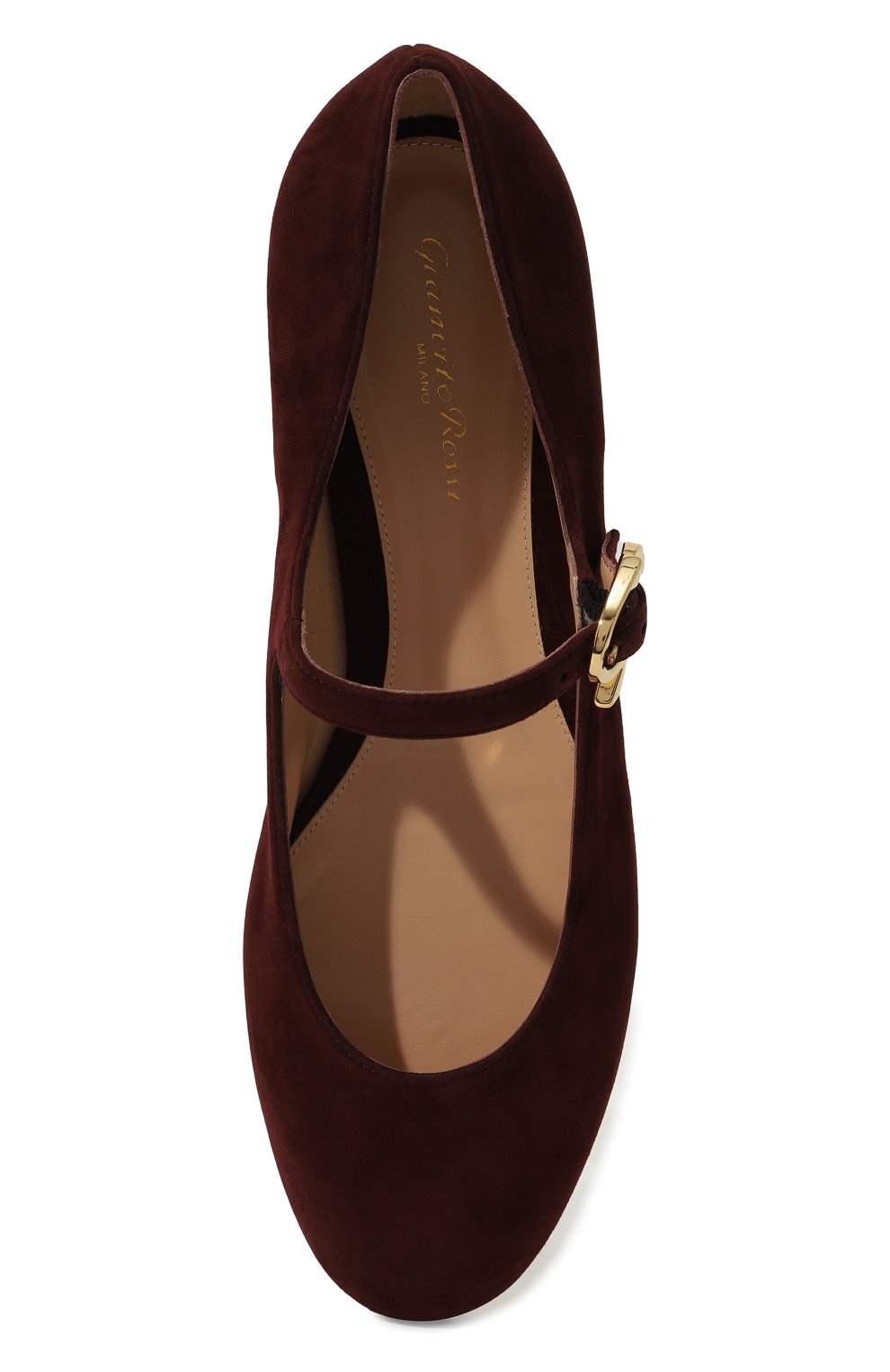 Замшевые балетки mary ribbon 05 GIANVITO ROSSI, арт. G22164.05CU0.CAMB0UR, фото 6