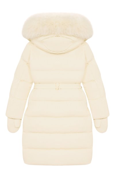 Пуховое пальто с отделкой из лисы YVES SALOMON ENFANT, арт. 25WEM920XXD0XW/6A, фото 2