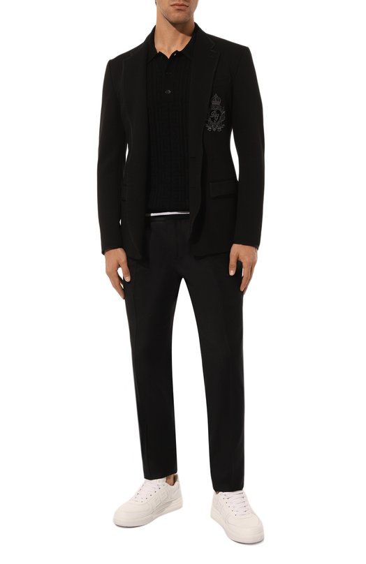 Пиджак из вискозы Dolce & Gabbana G2MR5Z/FUGI2 Чёрный  G2MR5Z/FUGI2 Фото 3