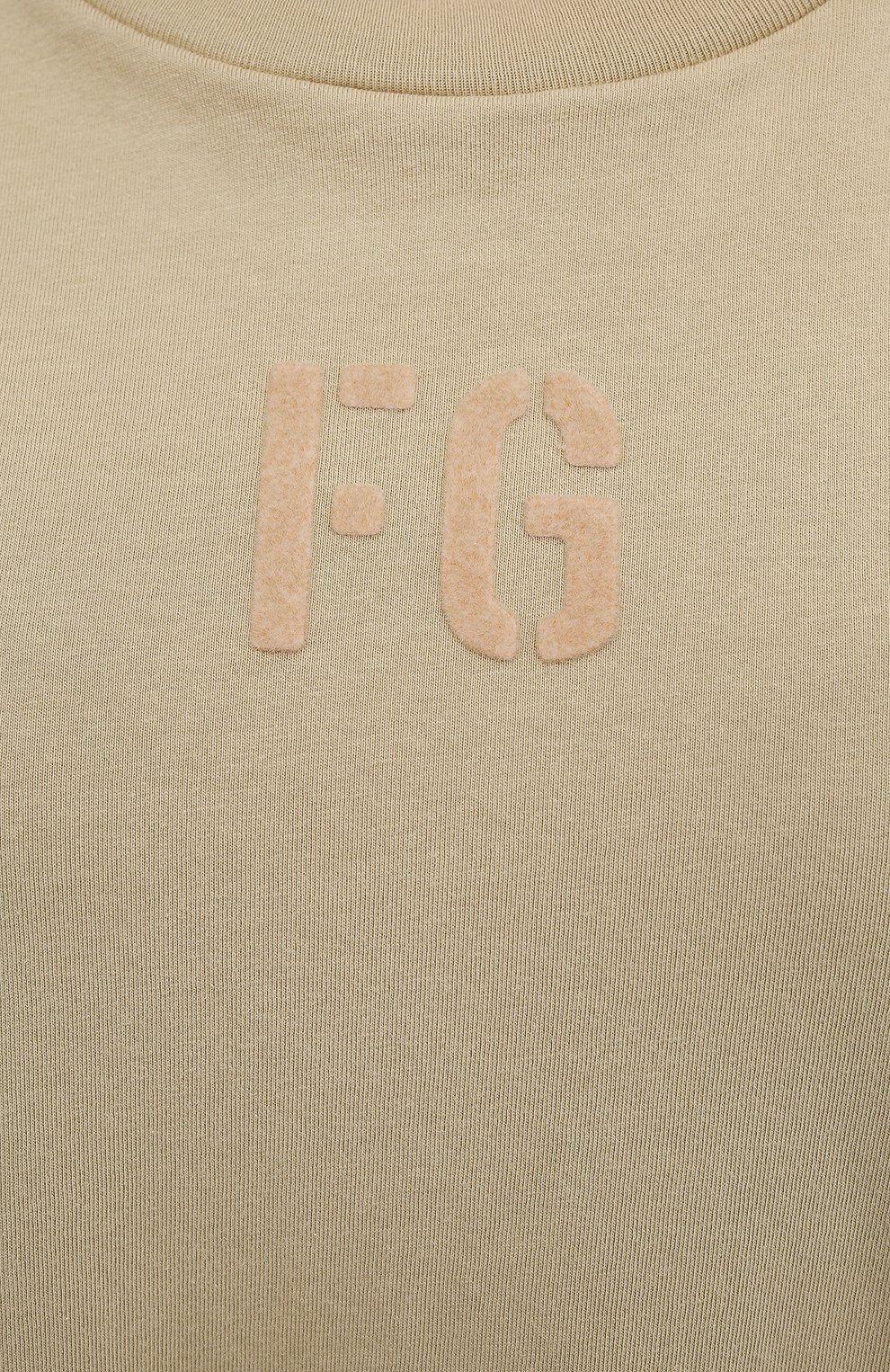 Хлопковая футболка FEAR OF GOD бежевого цвета по цене 31850 руб., арт. FG50-025CTJ, фото 5 Хлопковая футболка FEAR OF GOD, арт. FG50-025CTJ, фото 5
