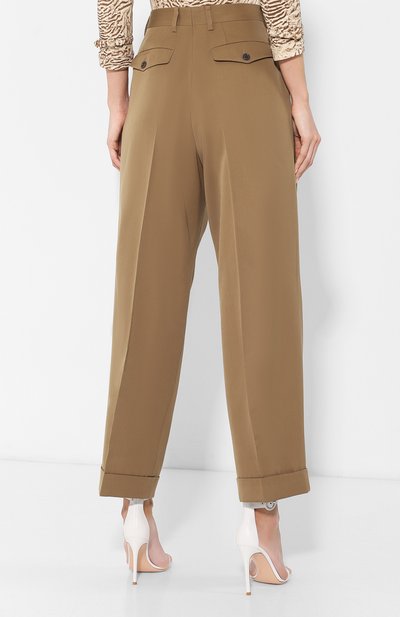 Шерстяные брюки DRIES VAN NOTEN бежевого цвета по цене 47950 руб., арт. 191-10920-7228, фото 4 Шерстяные брюки DRIES VAN NOTEN, арт. 191-10920-7228, фото 4