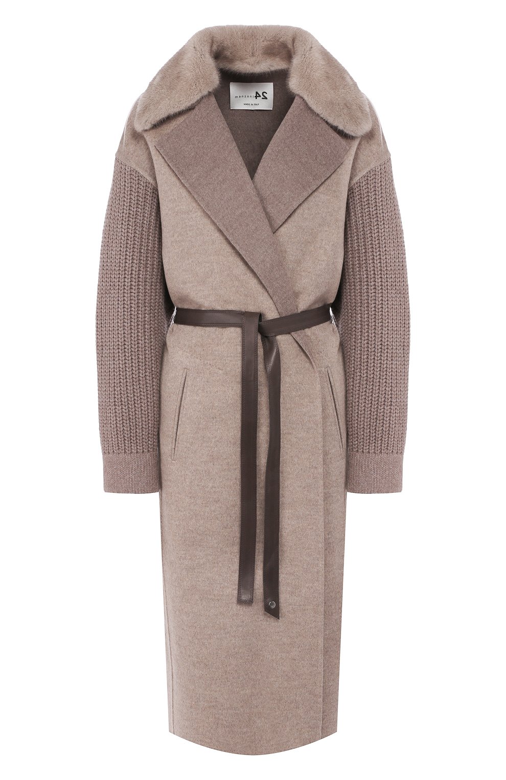 Пальто из смеси шерсти и кашемира MANZONI24, арт. 19M523-DB1VXL/40-46, фото 1