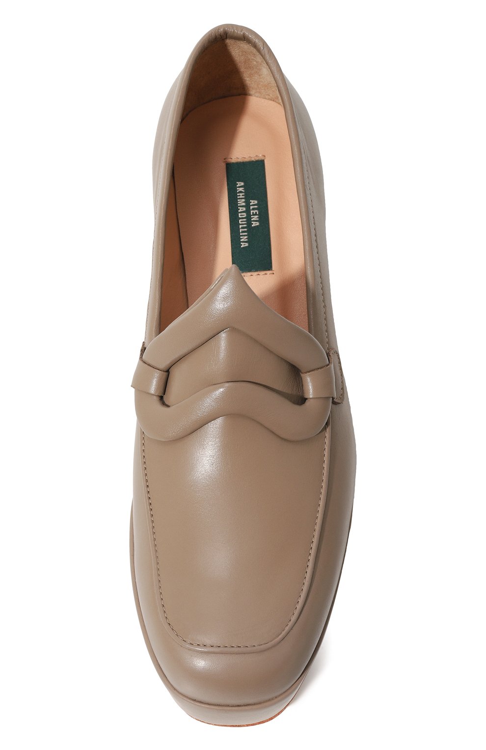 Кожаные туфли AKHMADULLINA темно-бежевого цвета по цене 99900 руб., арт. 1225.8S811/LE102, фото 6 Кожаные туфли AKHMADULLINA, арт. 1225.8S811/LE102, фото 6