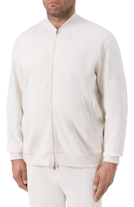 Хлопковая толстовка Brunello Cucinelli MR8079072G Серый  MR8079072G Фото 3