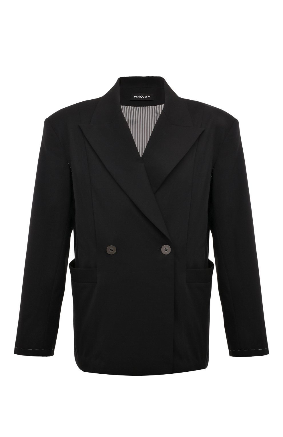 Шерстяной пиджак WHO_AM, арт. MJ1.1-SV2210-BLK, фото 1