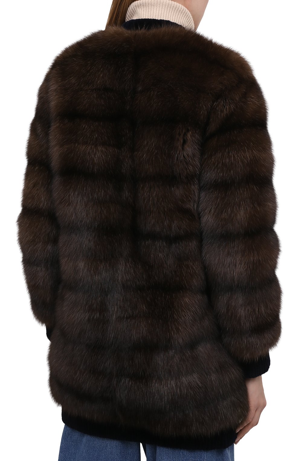 Шуба из меха соболя VALENTINO коричневого цвета по цене 9510000 руб., арт. UF3FBA303AF, фото 4 Шуба из меха соболя VALENTINO, арт. UF3FBA303AF, фото 4