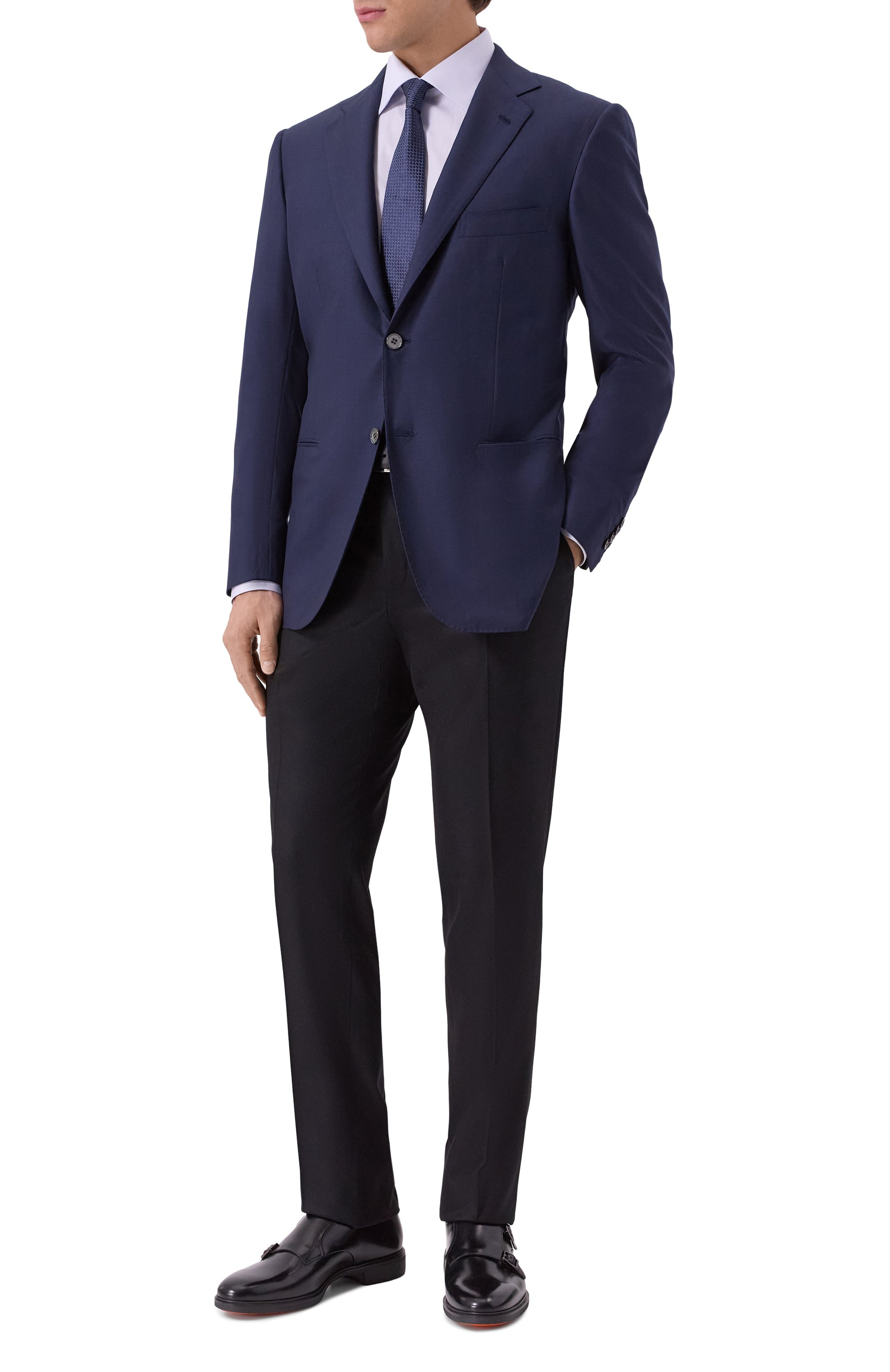 Хлопковая сорочка STEFANO RICCI голубого цвета по цене 95550 руб., арт. MC007467/BN2967, фото 2 Хлопковая сорочка STEFANO RICCI, арт. MC007467/BN2967, фото 2