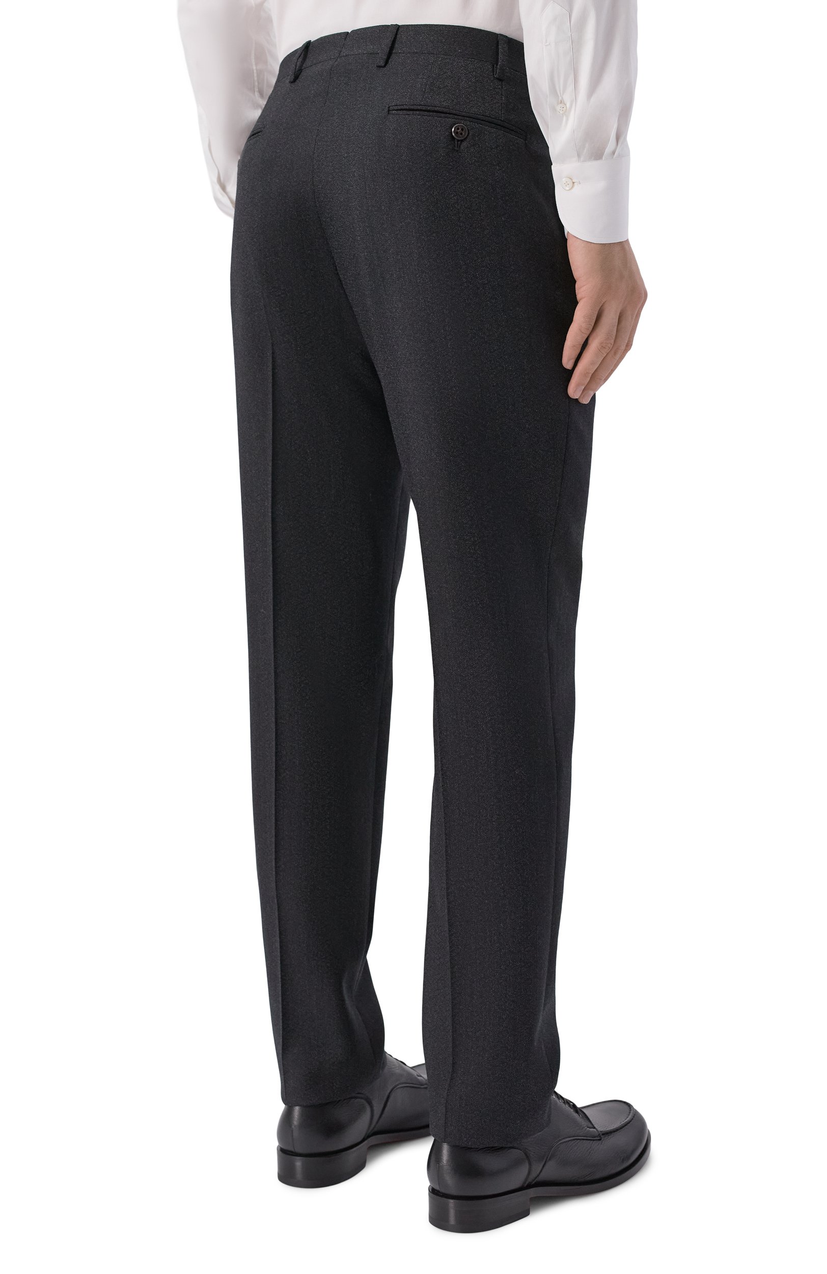 Шерстяные брюки CORNELIANI темно-серого цвета по цене 59950 руб., арт. 285B01/2A18348, фото 4 Шерстяные брюки CORNELIANI, арт. 285B01/2A18348, фото 4