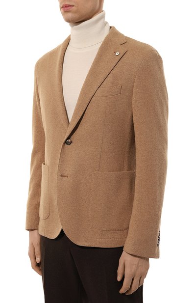 Шерстяной пиджак L.B.M. 1911 бежевого цвета по цене 79950 руб., арт. 2817/35700, фото 4 Шерстяной пиджак L.B.M. 1911, арт. 2817/35700, фото 4