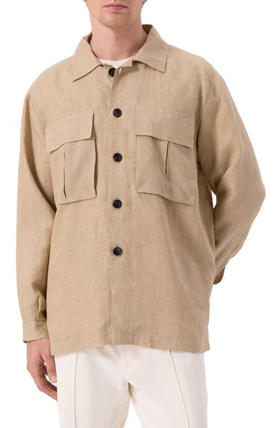 Льняная рубашка KITON, арт. UMC013H0921107, фото 3