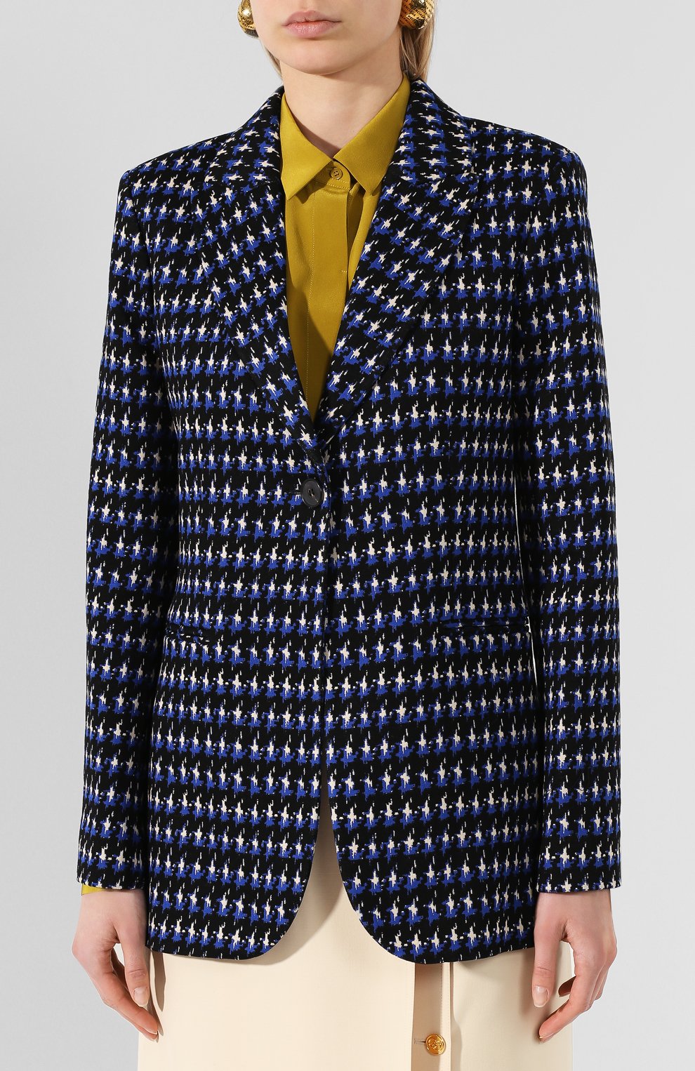 Хлопковый жакет VICTORIA BECKHAM черного цвета по цене 139500 руб., арт. 1120WJK000709B, фото 3 Хлопковый жакет VICTORIA BECKHAM, арт. 1120WJK000709B, фото 3