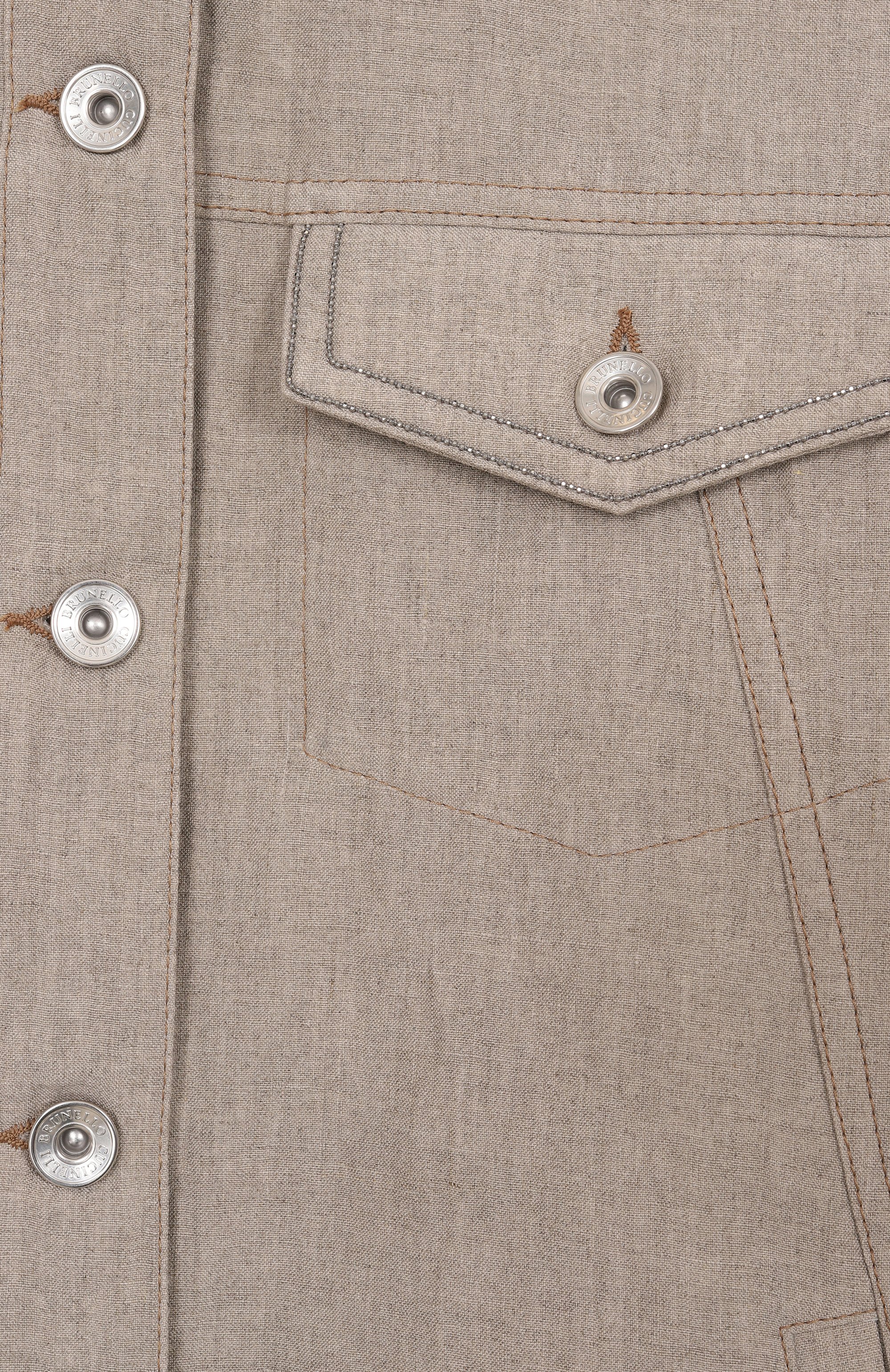 Куртка изо льна и вискозы BRUNELLO CUCINELLI, арт. BL1360459C, фото 3