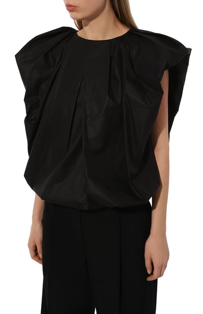 Хлопковый топ DRIES VAN NOTEN черного цвета по цене 88100 руб., арт. 231-010752-6125, фото 3 Хлопковый топ DRIES VAN NOTEN, арт. 231-010752-6125, фото 3