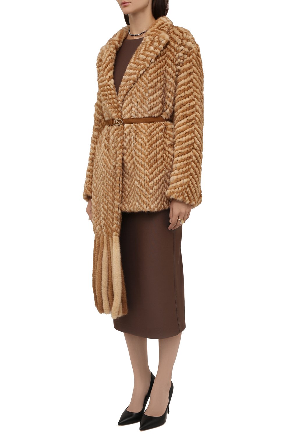 Шуба из норки FENDI, арт. FNE02L AH0K, фото 3