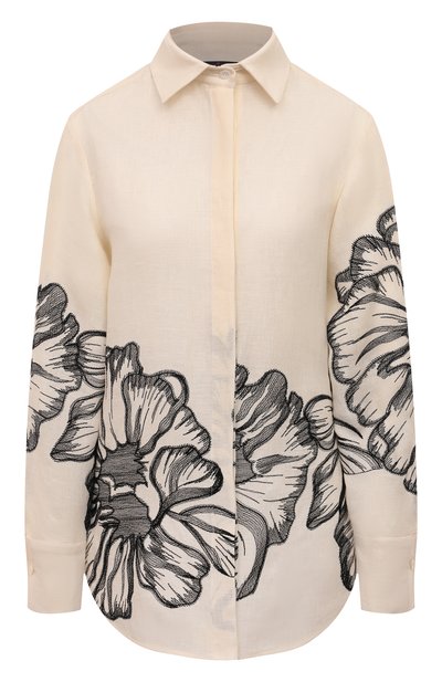 Женская льняная рубашка KITON, арт. D55442K0992C