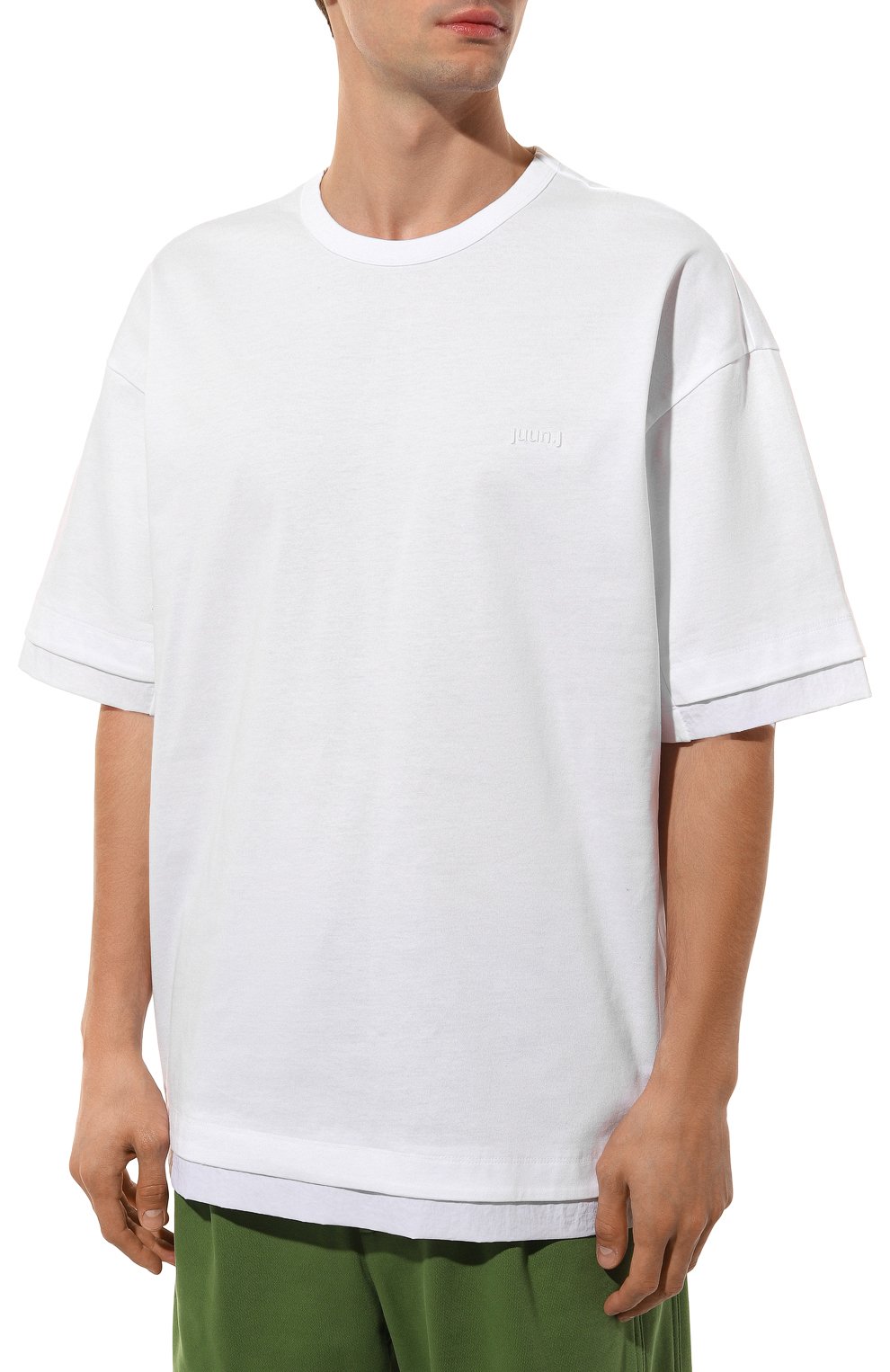 Хлопковая футболка JUUN.J белого цвета по цене 34850 руб., арт. JC4742PS1/1, фото 3 Хлопковая футболка JUUN.J, арт. JC4742PS1/1, фото 3