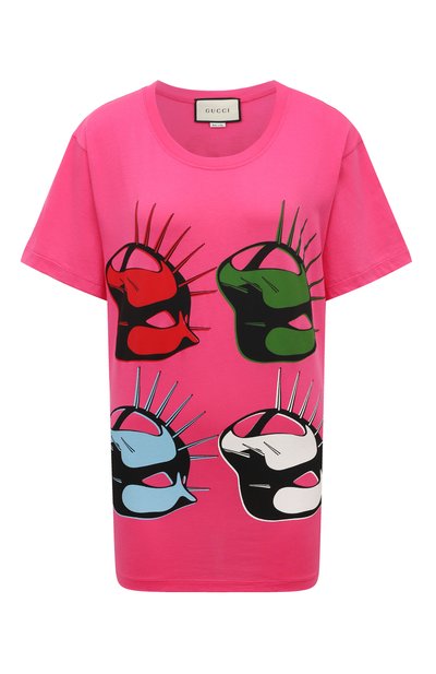 Женская хлопковая футболка GUCCI, арт. 492347 XJBU0