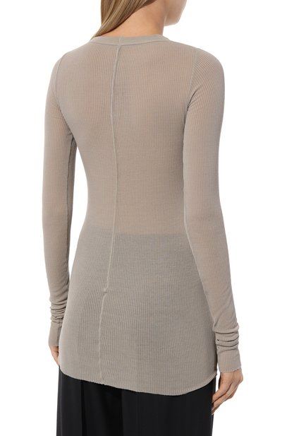 Пуловер из вискозы и шелка RICK OWENS серого цвета по цене 39050 руб., арт. RP02C1202/RC, фото 4 Пуловер из вискозы и шелка RICK OWENS, арт. RP02C1202/RC, фото 4