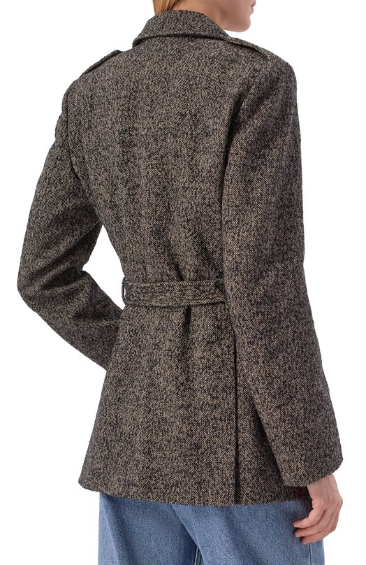 Шерстяной жакет Chloé CH26SVE10263 Коричневый  CH26SVE10263 Фото 4