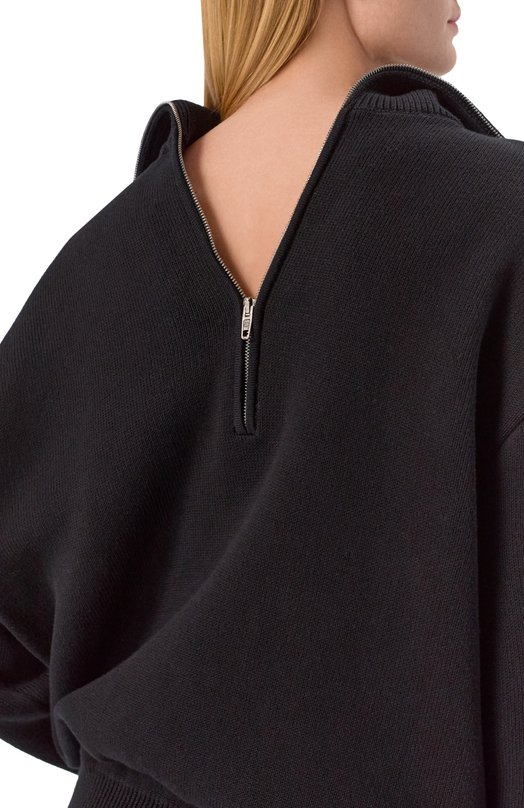 Хлопковый свитер Balenciaga 848840/T3421 Чёрный  848840/T3421 Фото 5