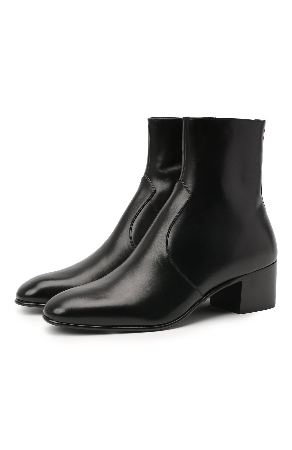 Кожаные сапоги james SAINT LAURENT черного цвета по цене 130000 руб., арт. 632395/1YU00, фото 1 Кожаные сапоги james SAINT LAURENT, арт. 632395/1YU00, фото 1