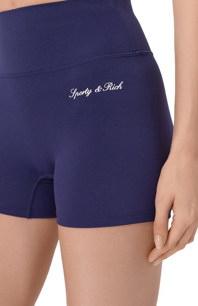 Шорты SPORTY AND RICH темно-синего цвета по цене 13600 руб., арт. SH05875326BL106, фото 5 Шорты SPORTY AND RICH, арт. SH05875326BL106, фото 5