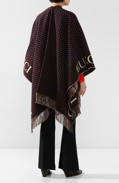 Шерстяное пончо GUCCI, арт. 597533/4G200, фото 4