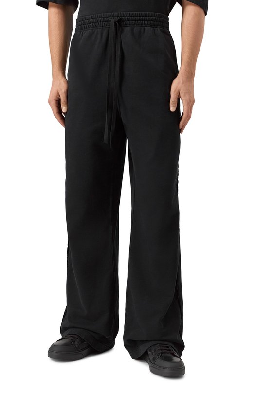 Хлопковые брюки Ann Demeulemeester B0013219/FA185 Чёрный  B0013219/FA185 Фото 3