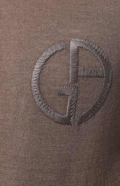 Джемпер изо льна и шелка GIORGIO ARMANI коричневого цвета по цене 87550 руб., арт. 3DSMB2/SMB2Z, фото 5 Джемпер изо льна и шелка GIORGIO ARMANI, арт. 3DSMB2/SMB2Z, фото 5