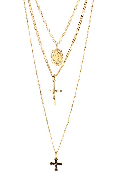 Колье DOLCE & GABBANA золотого цвета по цене 99650 руб., арт. WNQ4S4/W1111, фото 3 Колье DOLCE & GABBANA, арт. WNQ4S4/W1111, фото 3