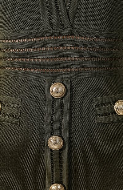 Платье BALMAIN хаки цвета по цене 166500 руб., арт. TF16125/K043, фото 5 Платье BALMAIN, арт. TF16125/K043, фото 5