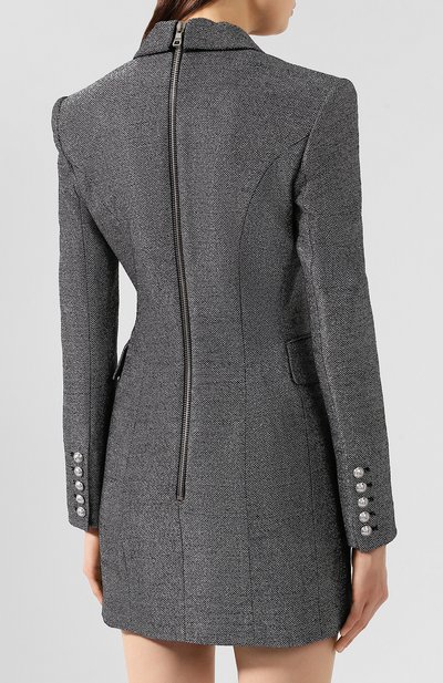 Платье BALMAIN темно-серого цвета по цене 298000 руб., арт. SF06059/W054, фото 4 Платье BALMAIN, арт. SF06059/W054, фото 4