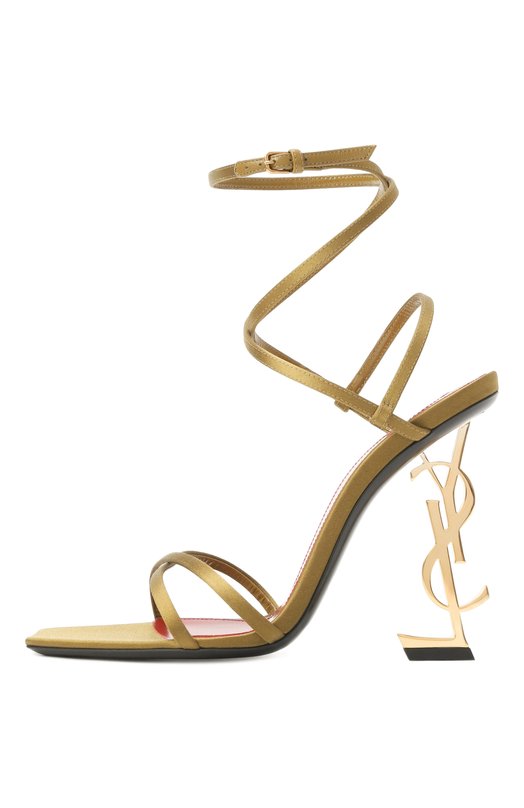 Текстильные босоножки Opyum 110 Saint Laurent 817972/9QNBS Хаки  817972/9QNBS Фото 4