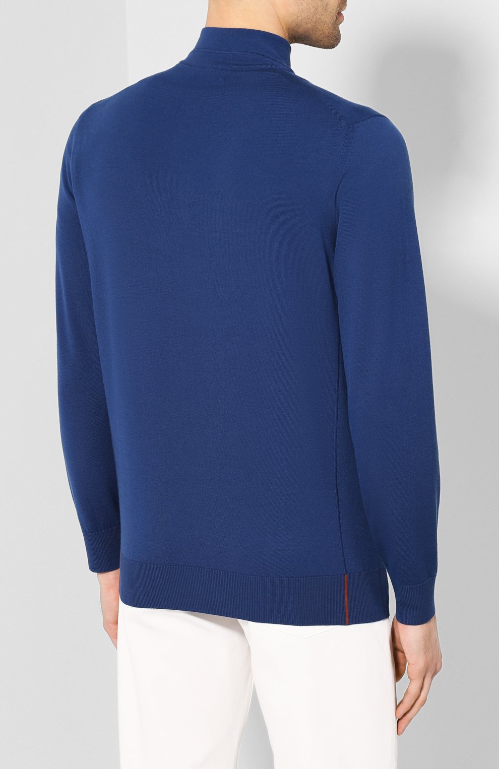 Шерстяной джемпер LORO PIANA синего цвета по цене 171000 руб., арт. FAL0878, фото 4 Шерстяной джемпер LORO PIANA, арт. FAL0878, фото 4