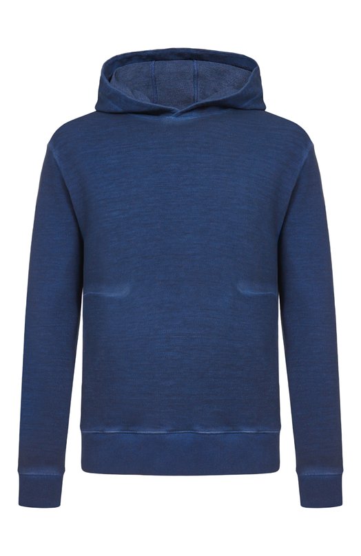 Худи изо льна и хлопка 120% Lino 33ALIM79IB/G461/S01 Синий 33ALIM79IB/G461/S01