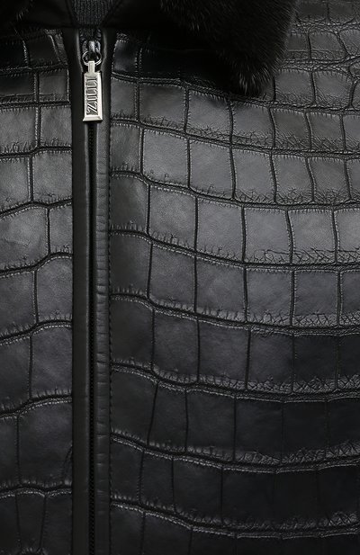 Куртка с отделкой из кожи крокодила ZILLI, арт. MAS-BRAQU-D0132/2004/CP0R, фото 5