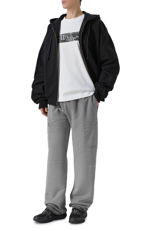 Хлопковая футболка Off-White 0MAA120F25JER00N Белый  0MAA120F25JER00N Фото 2