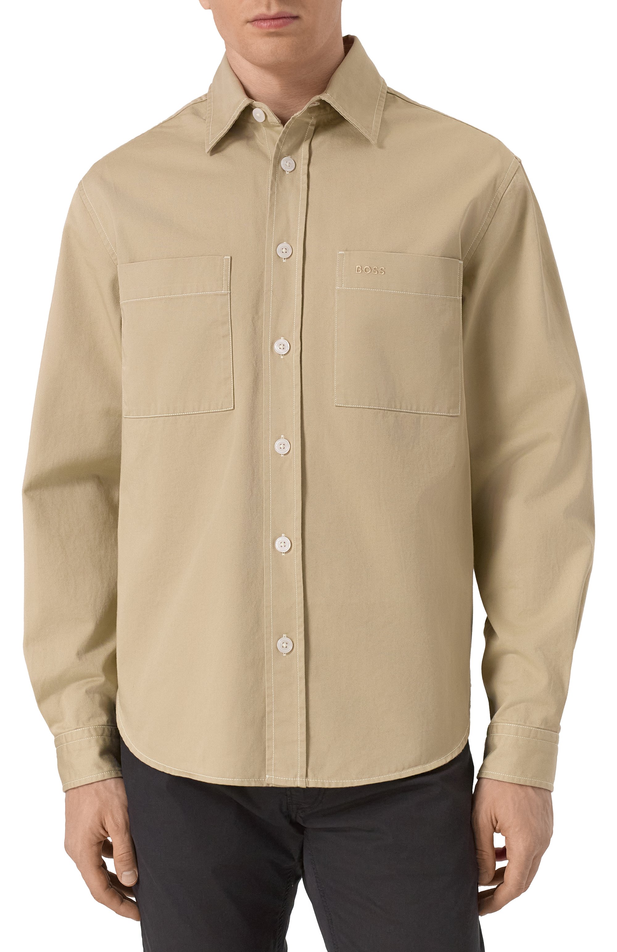 Хлопковая рубашка BOSS, арт. 50534540, фото 3