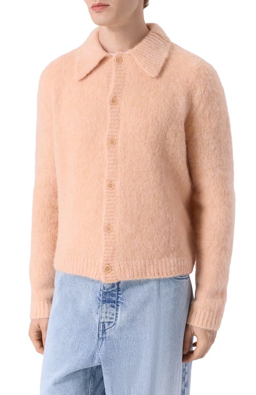 Шерстяной кардиган Dries Van Noten 021225-2709-350 Розовый  021225-2709-350 Фото 3