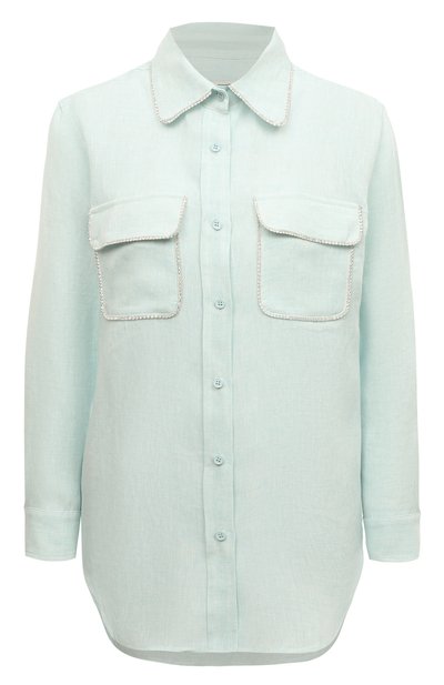 Хлопковая рубашка FORTE DEI MARMI COUTURE светло-голубого цвета по цене 54900 руб., арт. 23SF6106, фото 1 Хлопковая рубашка FORTE DEI MARMI COUTURE, арт. 23SF6106, фото 1