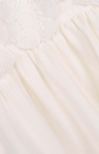 Хлопковый мини-сарафан свободного кроя с цветочной аппликацией CHLOÉ, арт. C12666/6A-12A, фото 3
