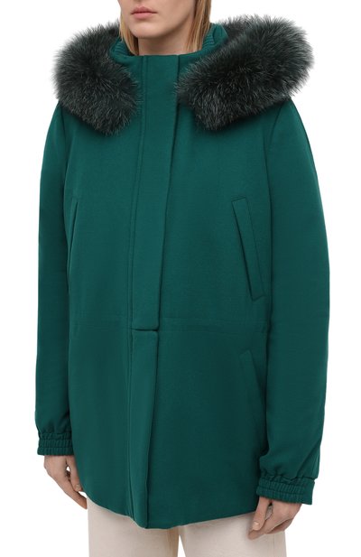 Кашемировая куртка LORO PIANA зеленого цвета по цене 660500 руб., арт. FAF8086, фото 3 Кашемировая куртка LORO PIANA, арт. FAF8086, фото 3