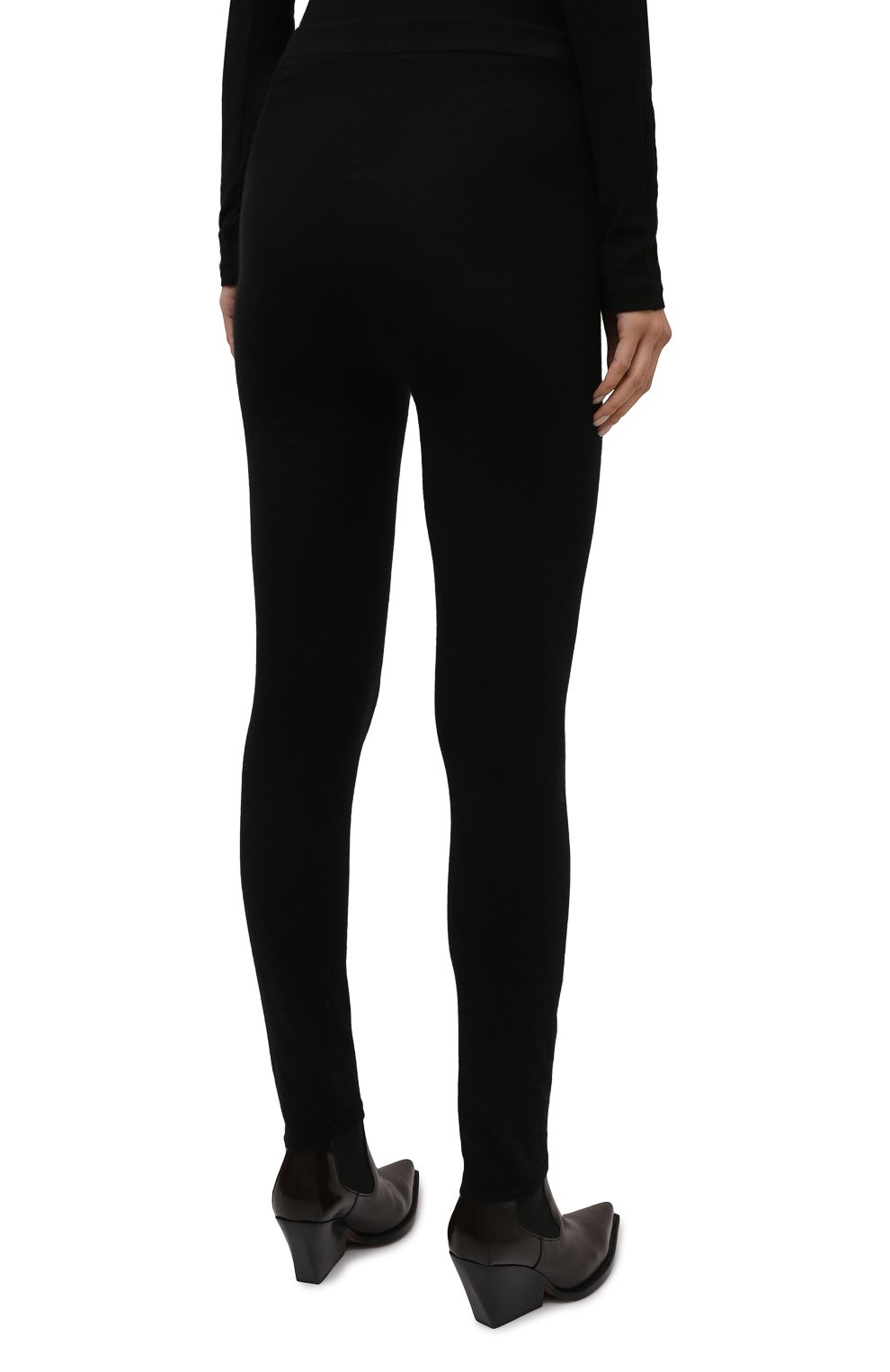 Кашемировые легинсы RICK OWENS черного цвета по цене 66150 руб., арт. R002A7691/WS, фото 4 Кашемировые легинсы RICK OWENS, арт. R002A7691/WS, фото 4