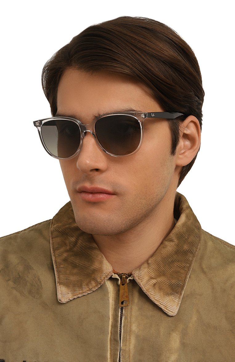 Женские солнцезащитные очки RAY-BAN прозрачного цвета, арт. 4378-647711 | Фото 3 (Нос: Не проставлено; Региональные ограничения белый список (Axapta Mercury): Не проставлено; Тип очков: С/з; Кросс-КТ: С/з-унисекс; Материал: Пластик; Очки форма: Квадратные; Оптика Гендер: оптика-унисекс)