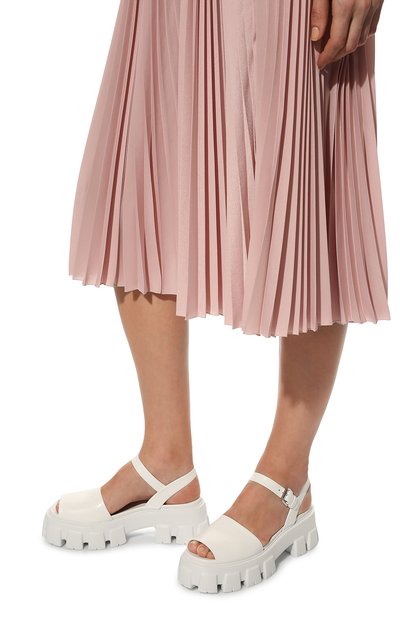 Кожаные сандалии monolith PRADA, арт. 1X526M-055-F0009-D055, фото 3