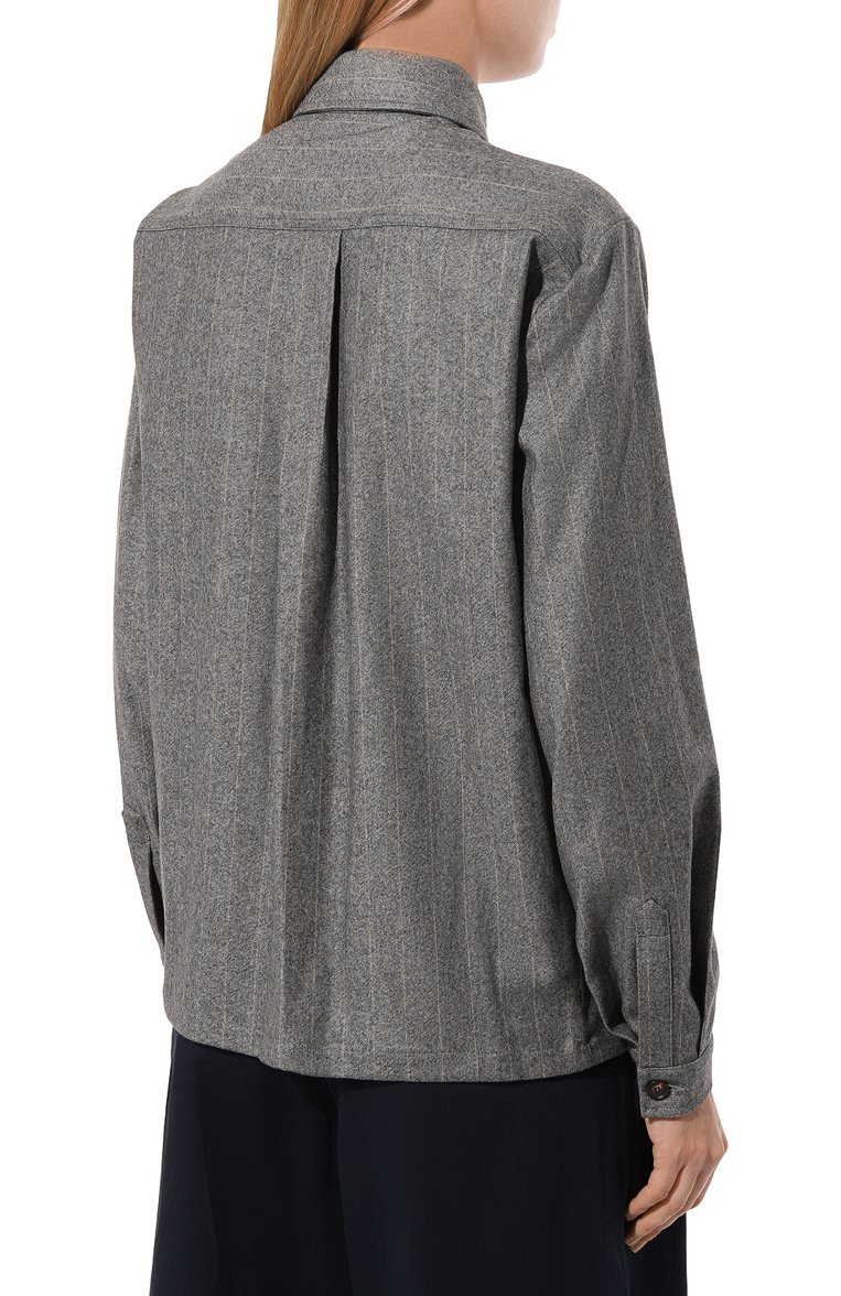 Рубашка из шерсти и вискозы KITON, арт. D56405K0554C, фото 4