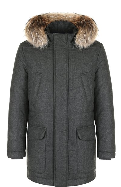 Шерстяная куртка на молнии с меховой отделкой капюшона ELEVENTY PLATINUM, арт. 979SP0198 SP022018, фото 1