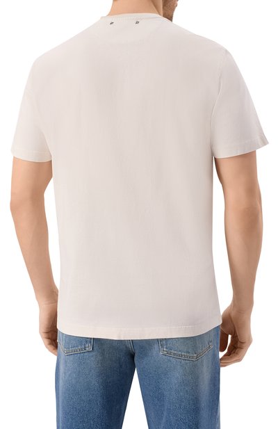 Хлопковая футболка GOLDEN GOOSE DELUXE BRAND кремового цвета по цене 19600 руб., арт. GMP01220.P001881, фото 4 Хлопковая футболка GOLDEN GOOSE DELUXE BRAND, арт. GMP01220.P001881, фото 4